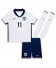 Günstige England Phil Foden #11 Heimtrikotsatz Kinder EM 2024 Kurzarm (+ Kurze Hosen)